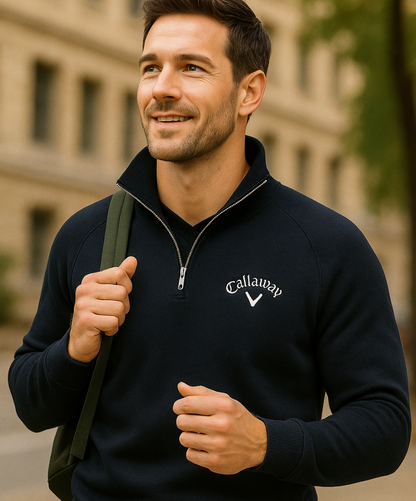 Callaway Heritage Cotton Half Zip Jumper