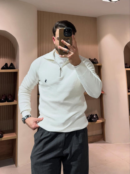 RL Heritage Quarter-Zip Knit Sweater