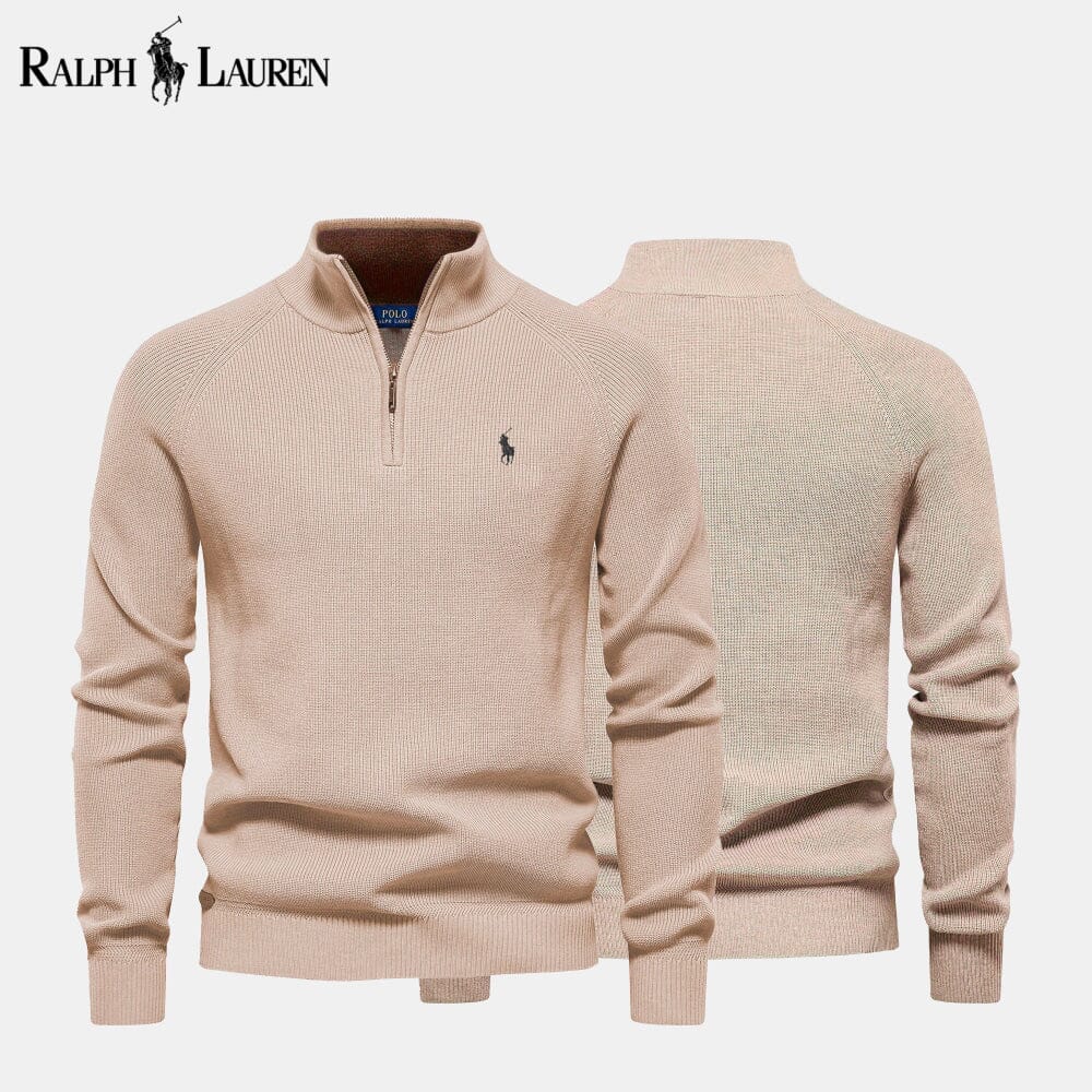 RL Signature Knit Quarter-Zip Sweater
