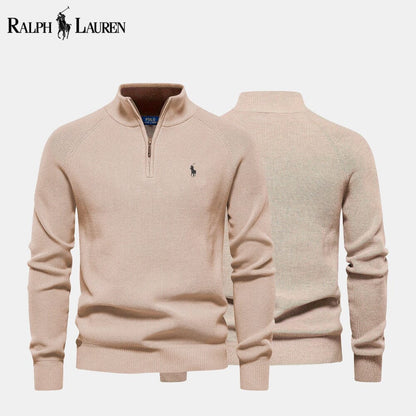 RL Signature Knit Quarter-Zip Sweater