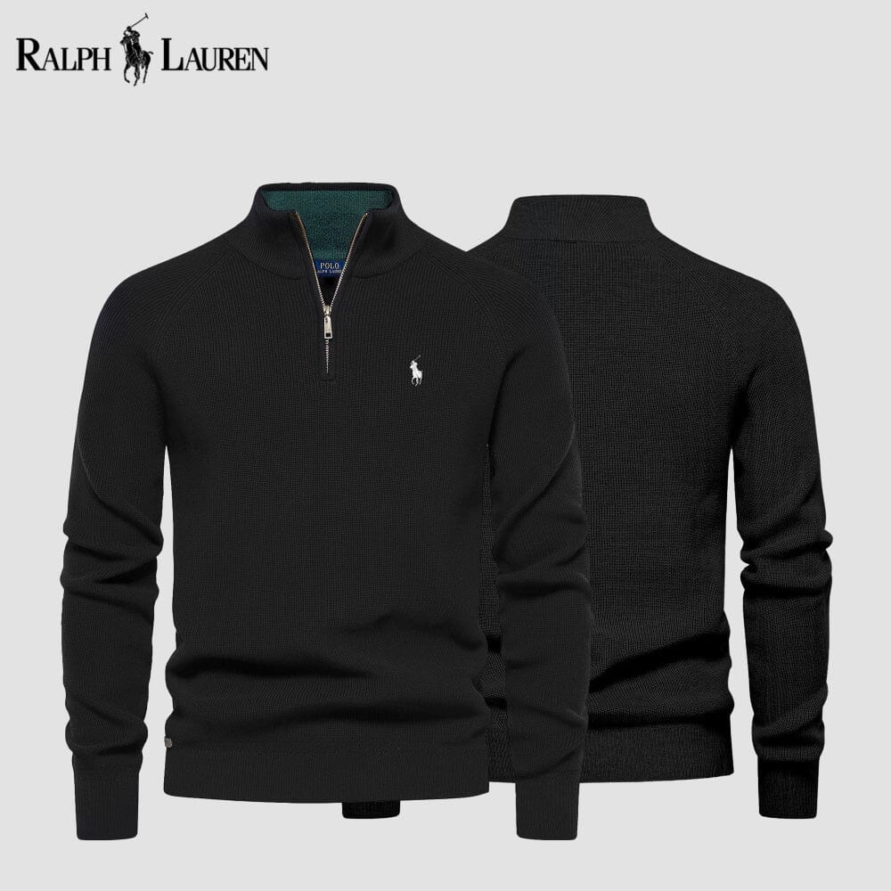 RL Signature Knit Quarter-Zip Sweater