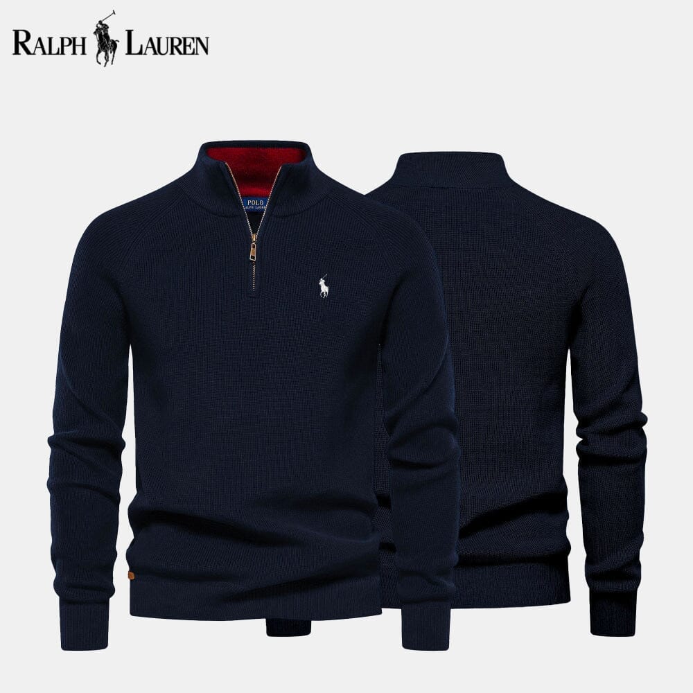 RL Signature Knit Quarter-Zip Sweater
