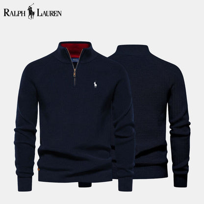 RL Signature Knit Quarter-Zip Sweater