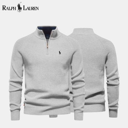 RL Signature Knit Quarter-Zip Sweater