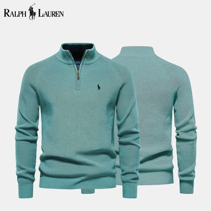 RL Signature Knit Quarter-Zip Sweater